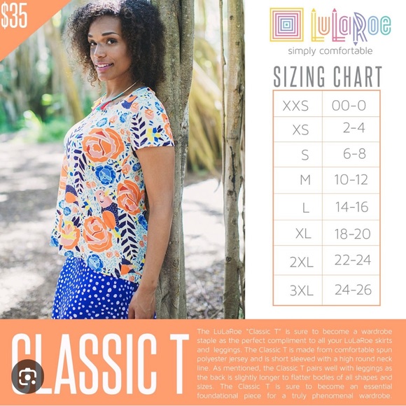 LuLaRoe New Large Geometric Classic T Shirt NWT - Picture 9 of 9
